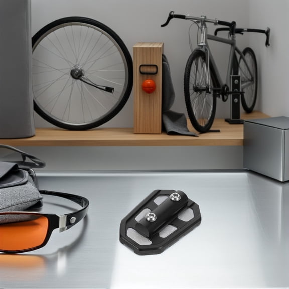 BESTYASH 2Pcs Black Aluminum Alloy Motorcycle Foot Pegs with Stylish Design and High Strength Material