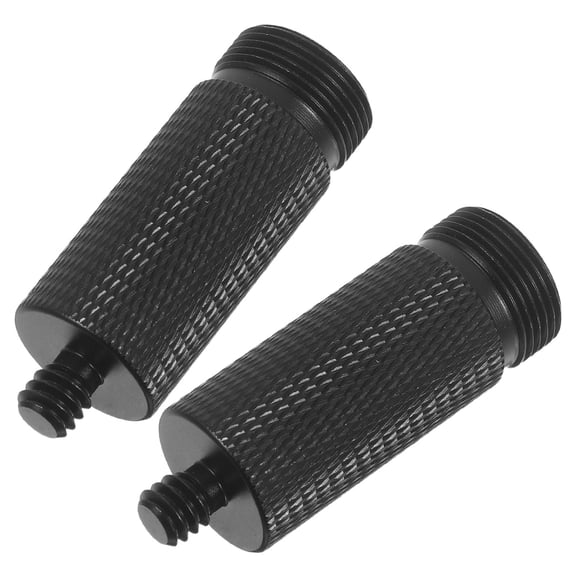 BESTYASH 2Pcs Black Aluminum Microphone Thread Adapter for Stand Tripod Compatibility