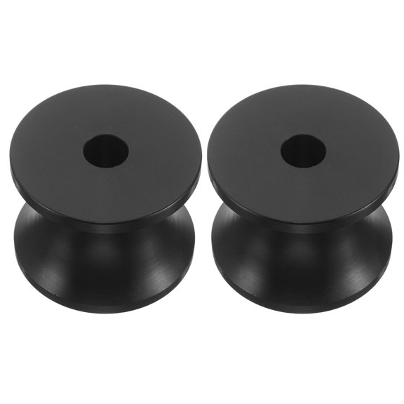 BESTYASH 2Pcs Black Boat Anchor Bow Roller Bracket with Marinegrade Wheel for Smooth Anchor Release