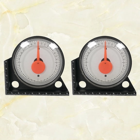 BESTYASH 2Pcs Black Digital Angle Meter Tool for Precision Measurement in Telecommunications Use