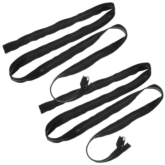 BESTYASH 2Pcs Black Double Side Resin Zipper Tailor Sewing Tool for Bags Tent Accessories