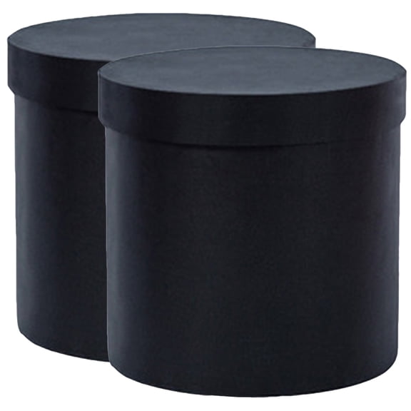 BESTYASH 2-Pack Black Flower Bouquet Boxes with Lids, Floral Packaging for Weddings, Anniversaries, and Special Occasions