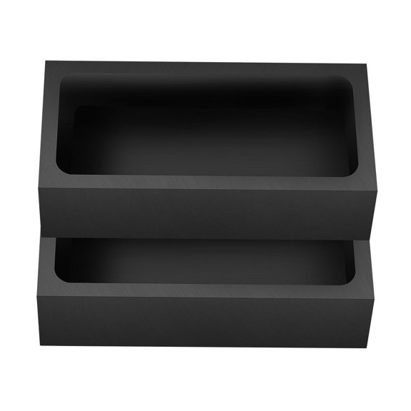 BESTYASH 2Pcs Black Graphite Casting Mold for Jewelry and Metal Refining with Chemical Stability