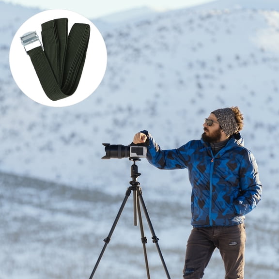 BESTYASH 2Pcs Black Hunting Camera Strap for Outdoor Use Durable Fastening Belt for Field Devices