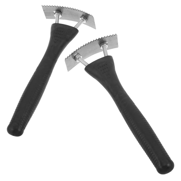 BESTYASH 2Pcs Black Metal Bark Peeler for Orchard Tree Bark Removal and Repair with Lightweight Grip