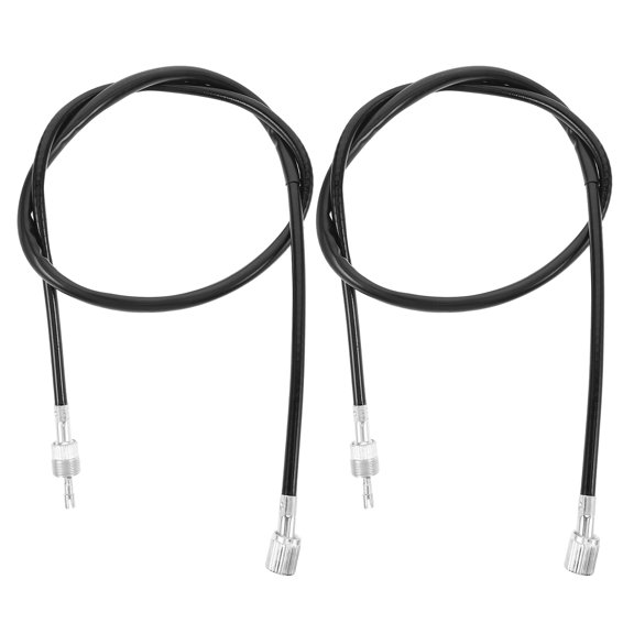 BESTYASH 2Pcs Black Motorcycle Speedometer Cable for Accurate Mileage Reading and Easy Installation