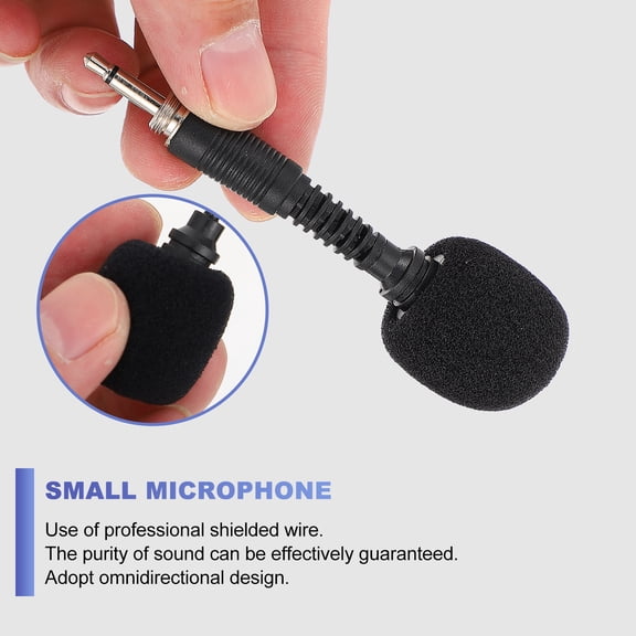 BESTYASH 2Pcs Black Pc Microphone in-Line Design with Wide Frequency and High Sensitivity for Home Use