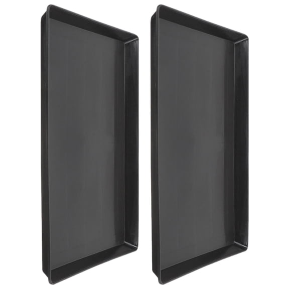 BESTYASH 2Pcs Black Plastic Dog Crate Tray Replacement Leakproof Durable Tray for Kennel and Pet Cage