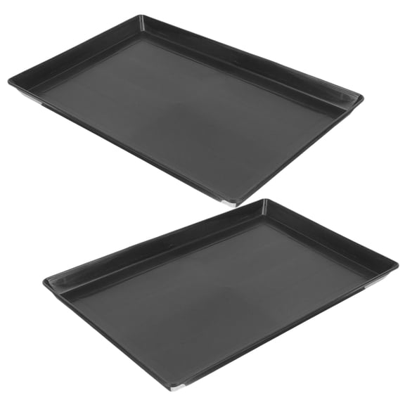 BESTYASH Black ABS Leakproof Dog Crate Tray for Kennel Cage Floor Protector 2 Pieces