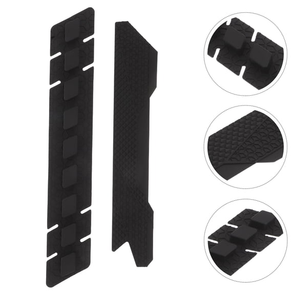 BESTYASH 2-Pack Black Silicone Chainstay Protectors for Mountain Bike Frame Guard, Anti-Scratch Cover Wrap for