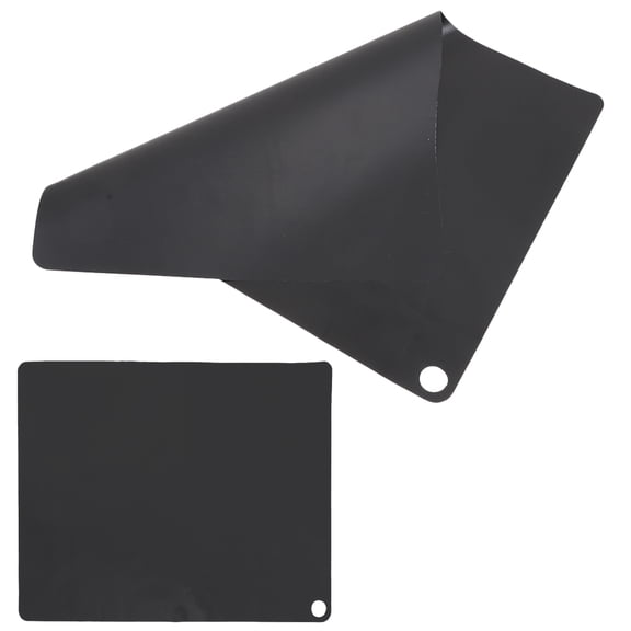 BESTYASH 2Pcs Black Silicone Pot Holders Heat Resistant Induction Cooktop Protective Mats