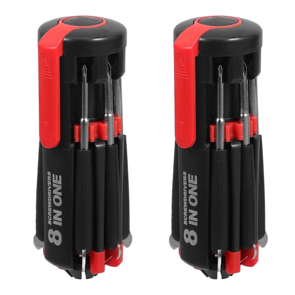 BESTYASH 2-Pack Multifunctional Pen Screwdriver Tool with LED Light, Steel Repair Kit for Home and Electronics