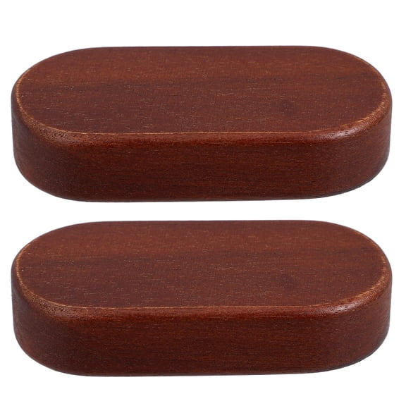BESTYASH 2Pcs Coffee Color Walnut Wooden Display Bases for Carving and Craft Use