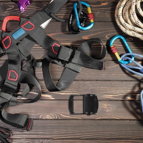 BESTYASH 2Pcs Black Zinc Alloy Cam Buckle Metal Belt Strap Ring for Webbing Lock Lashing Straps Durable Anti Slip