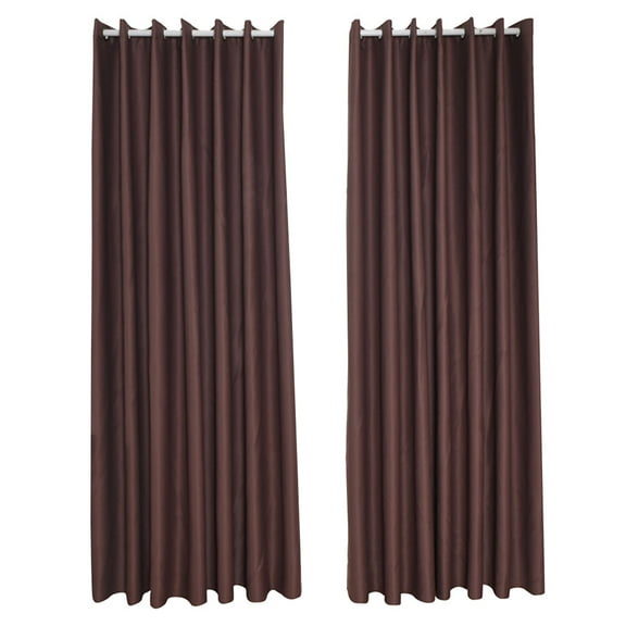 BESTYASH 2Pcs Brown Decorative Curtain Blackout Curtain for Living Room Window Material