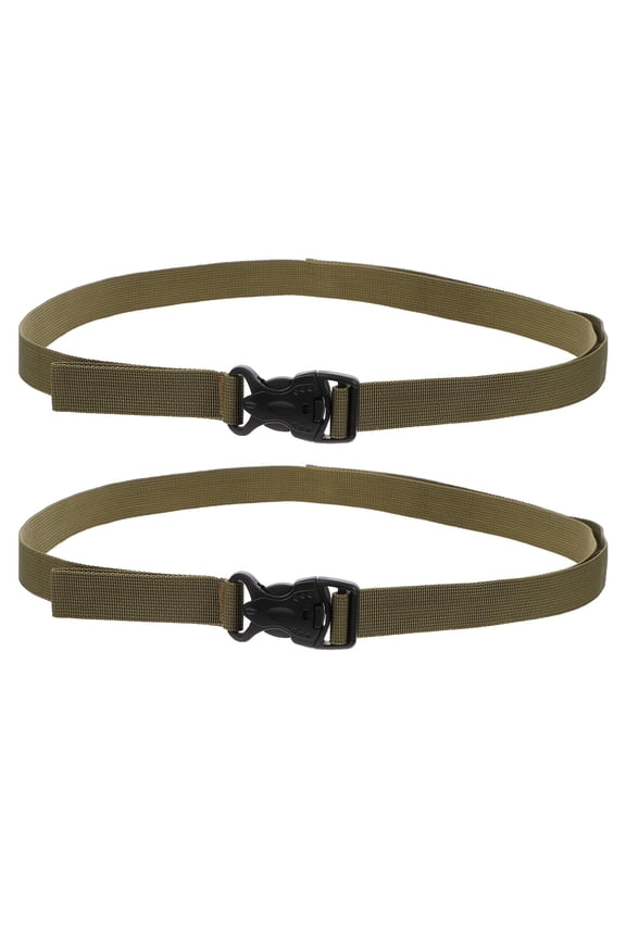 2-Pack Khaki Luggage Tie Down Straps with Strong Adhesive Buckles for Secure Outdoor Travel Use
