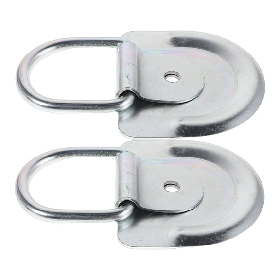 BESTYASH 2Pcs Caravan Lashing Rings Plated Silver Heavy Duty Cargo Tie Down Hooks for Utility Trailer and Boat