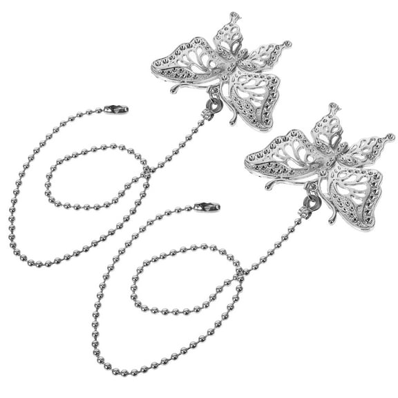 BESTYASH 2-Pack Metal Ceiling Light Pull Chain Extension for Home Decoration and Lighting Control