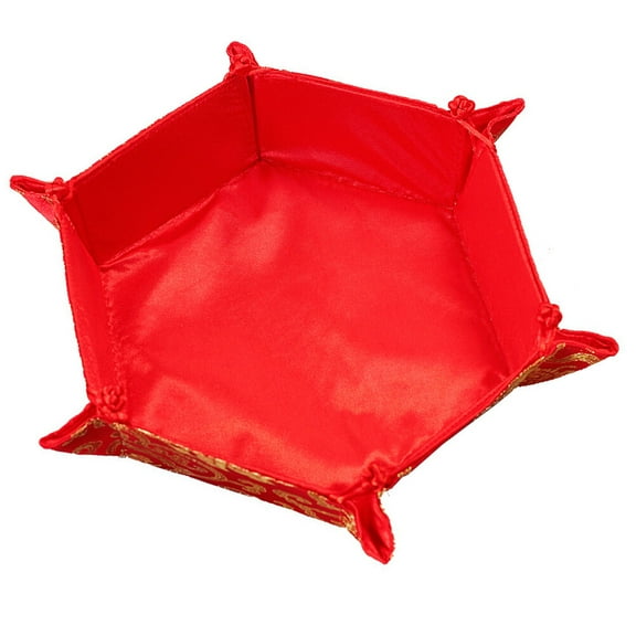 BESTYASH 2Pcs Chinese Style Treat Plate Large Capacity Wedding Candy Box for Spring Festival