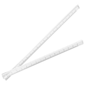 BESTYASH 2-Pack Clear Plastic Triangle Rulers, Transparent Measuring Tools for Drawing, Drafting, Architecture, and Design