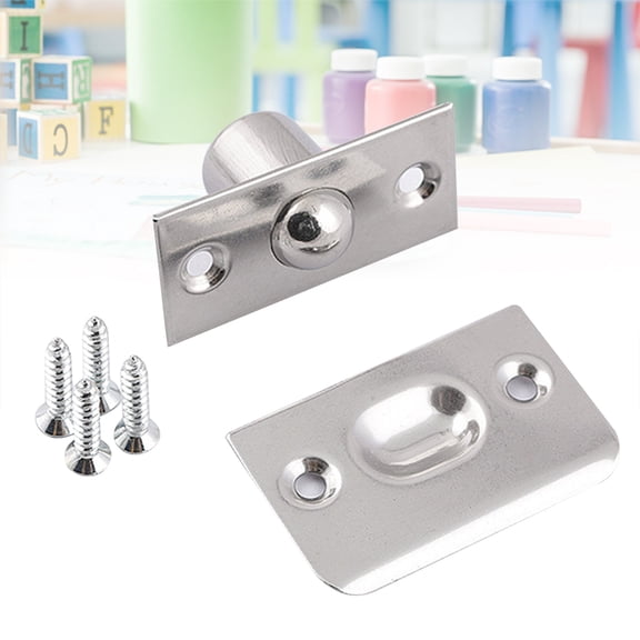 BESTYASH 2Pcs Closet Catch Ball Catch Door Hardware Stainless Steel Adjustable Plated Silver Finish