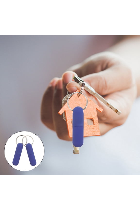 2Pcs Compact Metal Cigar Punch Cutter Keychain Portable Tool for Flavor Release