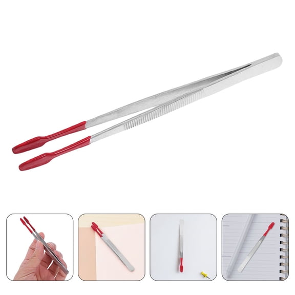 BESTYASH 2-Pack Craft Tweezers with Soft Rubber Tips for Stamping, Ideal for Home, Hobby, and Projects