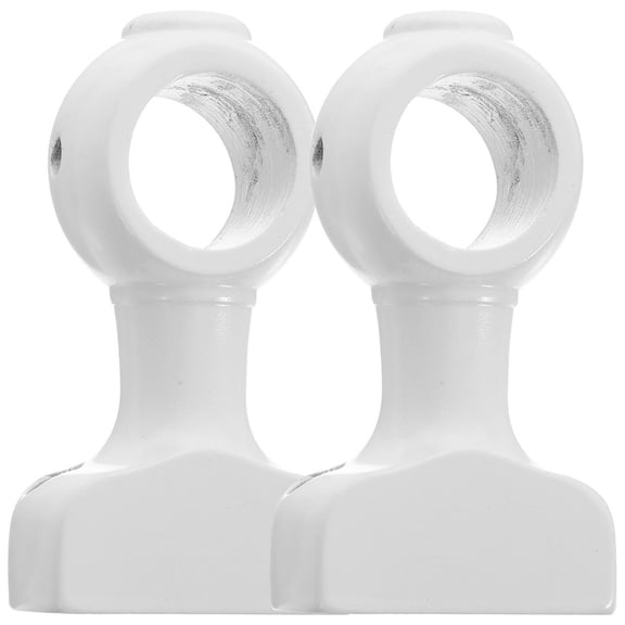 BESTYASH 2Pcs Curtain Rod Bracket with White Finish for Wall Mounting in Homeowners Area