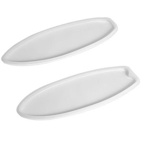 BESTYASH 2-Pack Silicone Mold Set White Surfboard Shape for Crafting and Home Decor, Reusable for Surfing Enthusiasts