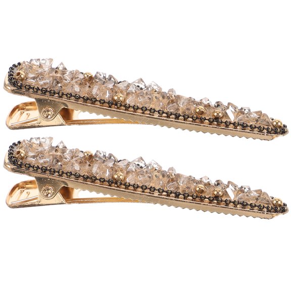 BESTYASH 2Pcs Decorative Hair Clip Rhinestone Hairpins For Hairstyles Women Wedding Parties