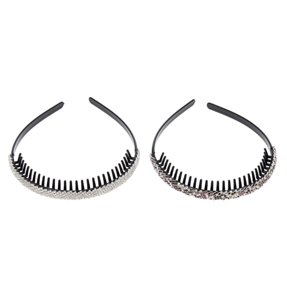 BESTYASH 2Pcs Decorative Headbands for Women Photo Shoots Black PC