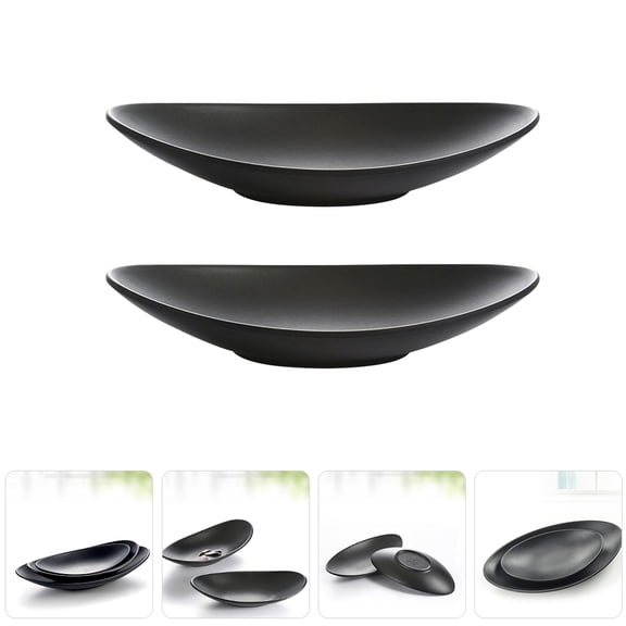 BESTYASH 2Pcs Decorative Sushi Tray Oval Food Display For Family Gatherings