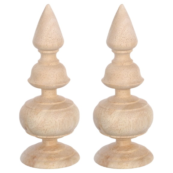 BESTYASH 2Pcs Decorative Wood Finials for Bed Post Staircase Handrails and Fence Posts