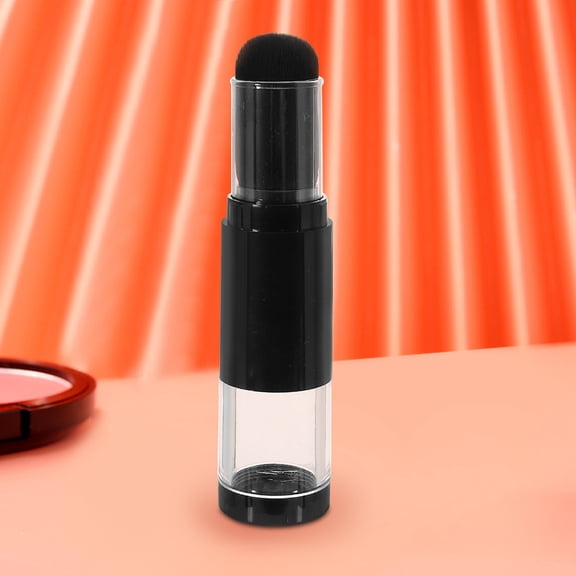 BESTYASH 2Pcs Dense Foundation Brush with Press Dispense Bottle Black for Travel