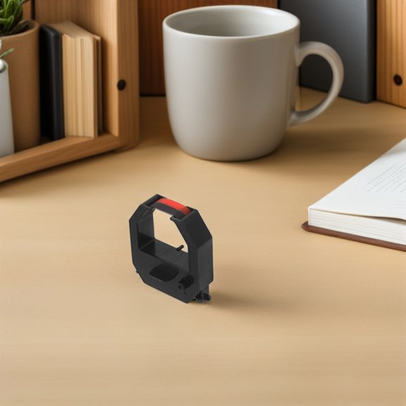 BESTYASH 2Pcs Digital Time Clock Ribbon Supply Black with Large Capacity for Office Use