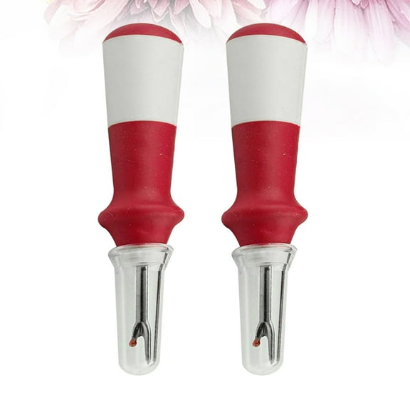 BESTYASH 2Pcs Disconnector Release Seam Ripper with Concave Point for Easy Stitch Removal in Red