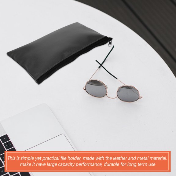 BESTYASH 2Pcs Document Pouch Black Simple For Teachers