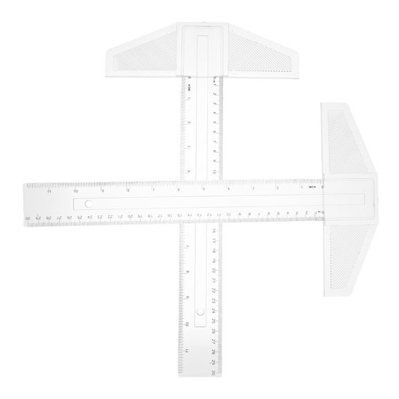 BESTYASH 2Pcs T Ruler for Crafting with Clear Transparent Design Measuring Tool for Accurate DIY Projects