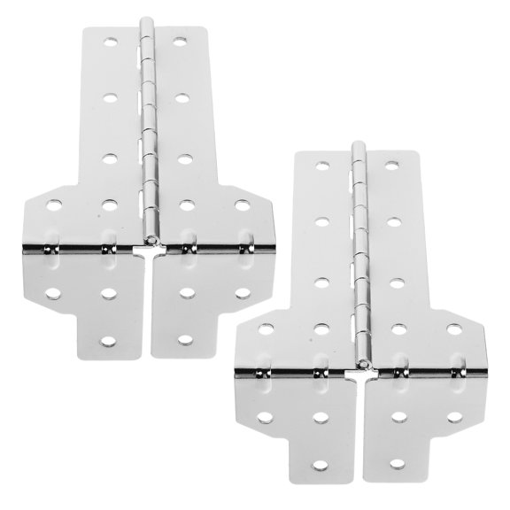 BESTYASH 2Pcs Dual Function Flight Case Corner Protector Hinge Plated Silver for Road Case Restoration