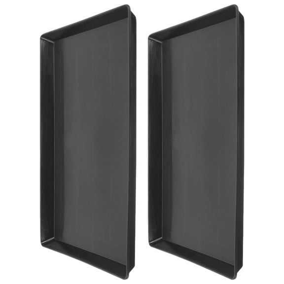 BESTYASH 2Pcs Durable Black Plastic Pet Crate Tray for Home Use Leak Proof and Removable Design