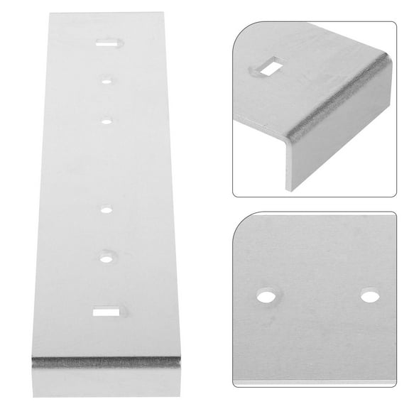 BESTYASH 2Pcs Durable Mailbox Mounting Bracket Metal Plated Silver with Minimalist Design for Mailbox Repair