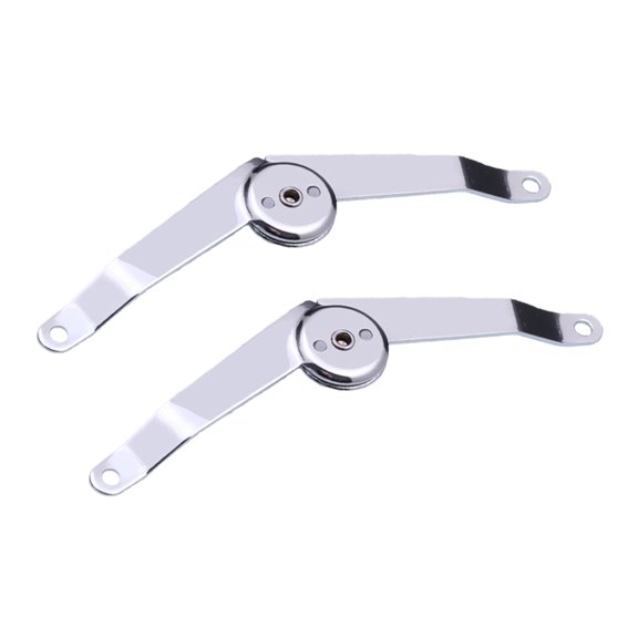 BESTYASH 2Pcs Durable Metal Locating Rod Support Hinge for Luggage Lock Use Plated Silver Finish