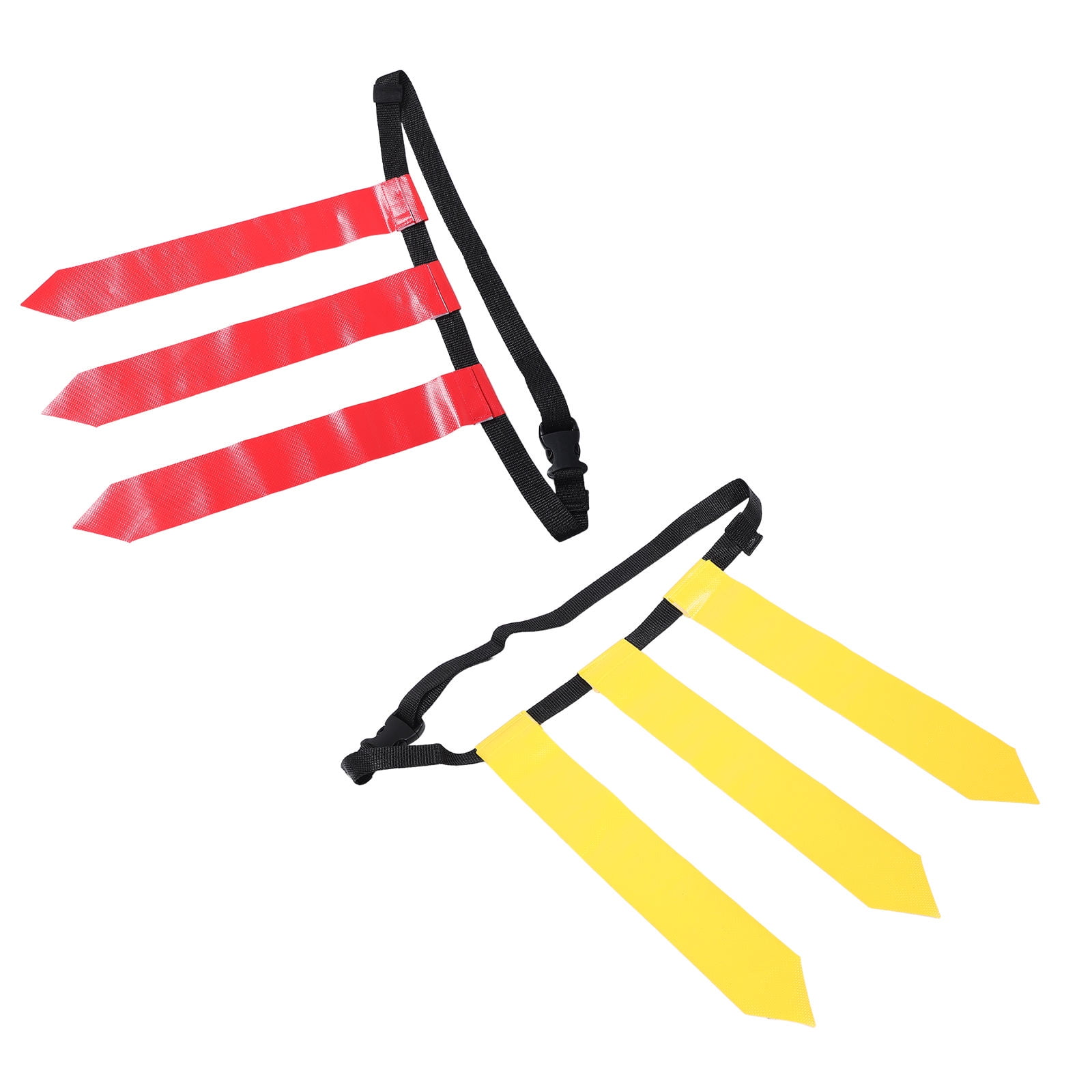 BESTYASH 2-Pack Nylon Flag Football Belts with Bright Red and Yellow ...