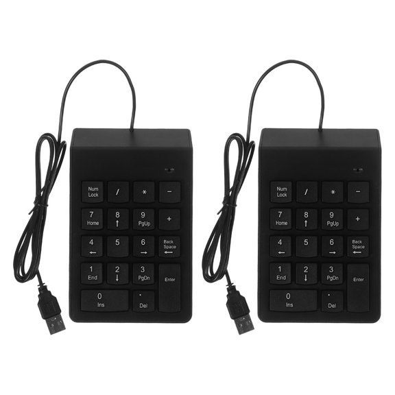 BESTYASH 2Pcs Durable USB Numeric Keypad with USB Connectivity and Shortcut Keys for Computer and Laptop Use