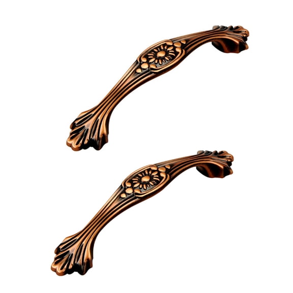 BESTYASH 2Pcs Durable Zinc Alloy Solid Cabinet Handles Red Drawer Pulls for Home and Office