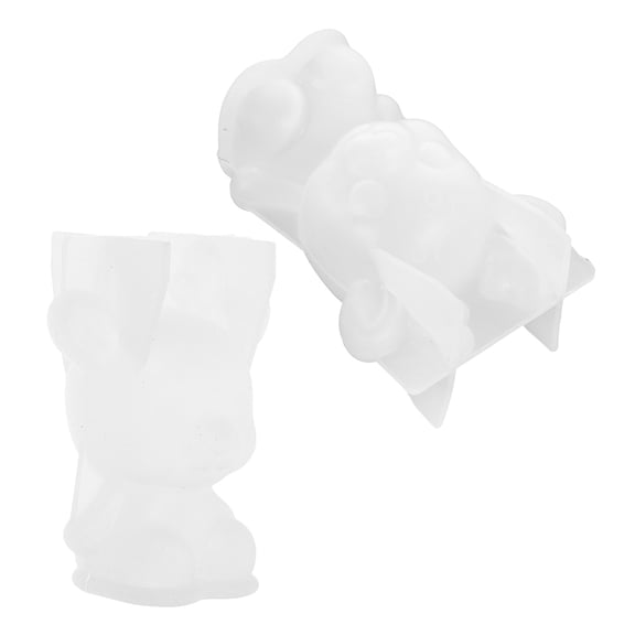BESTYASH 2Pcs Elk Silicone Mold White Flexible 3D Animal Shape DIY Resin Casting Decor