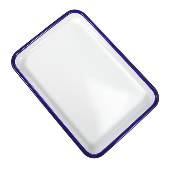 BESTYASH 2Pcs Enamel Baking Tray White Scratch Resistant Pan for Oven Cooking and Roasting