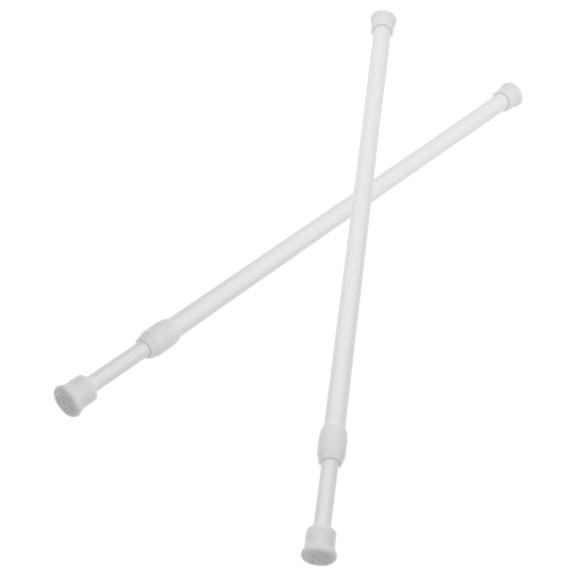 BESTYASH 2Pcs Extendable White Telescopic Curtain Rods Multipurpose Closet and Shower Rods