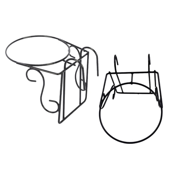 BESTYASH 2Pcs Flower Pot Hanging Rack Black Planter Bracket for Small Bonsai and Outdoor Garden Decoration