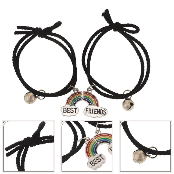 BESTYASH 2-Pack Korean Style Bell Bracelets for Women, Simple Iron Jewelry for Everyday Wear and Casual Outfits